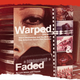 An image of the Warped and Faded book cover arranged next to a stack of film cans.